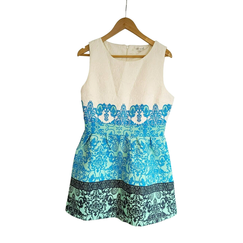 Chicwish Blue‎ Floral Dress Size L